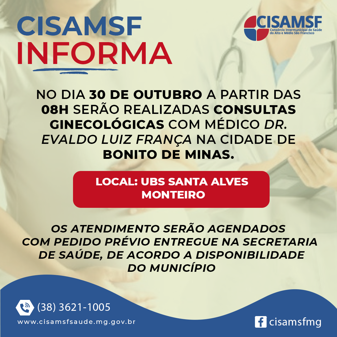 Leia mais sobre o artigo CONSULTAS GINECOLÓGICAS NA CIDADE DE ITACARAMBI